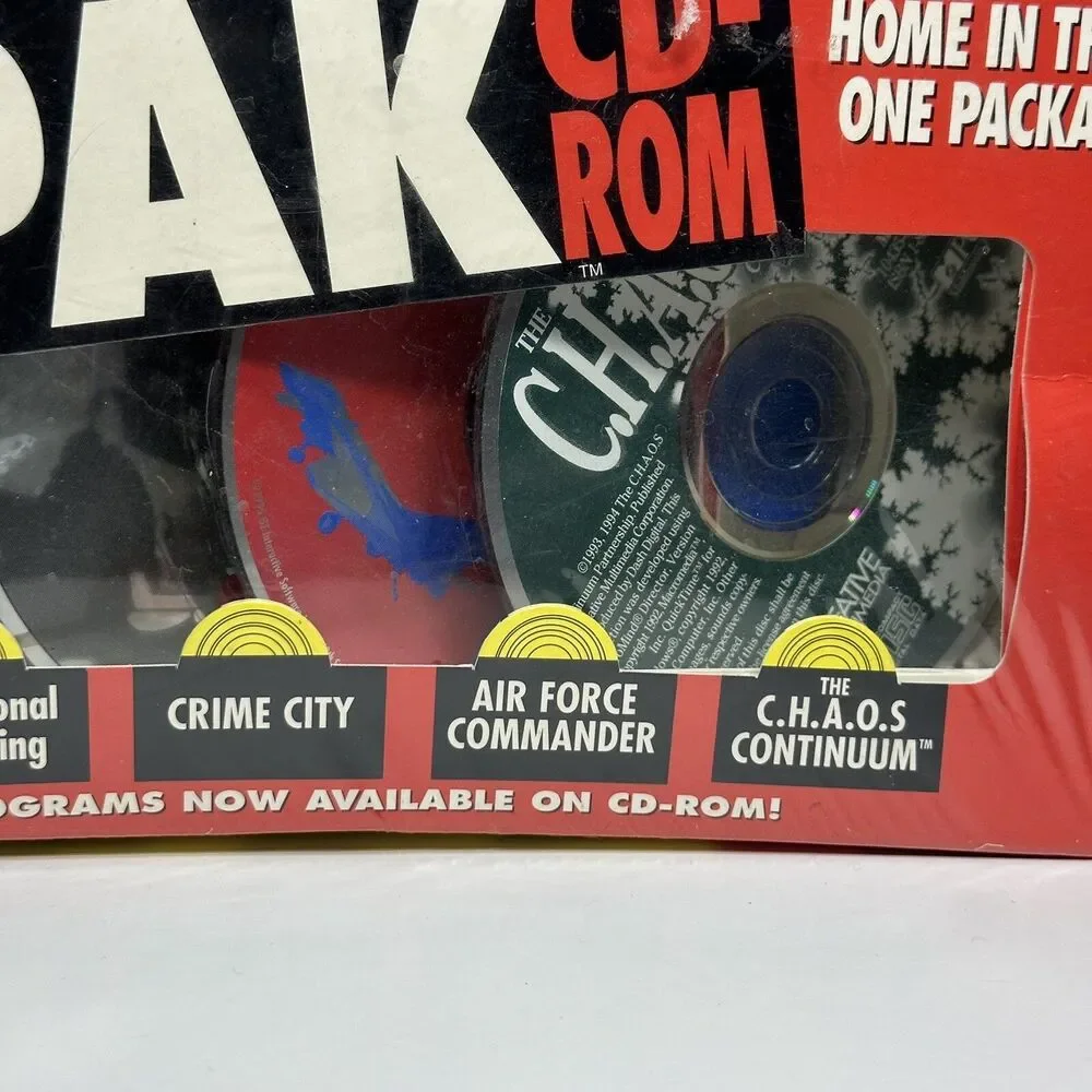 Vintage 1993 CD-Rom Ten Pak PC Micrologic Software Doom - Wolfenstein New Sealed